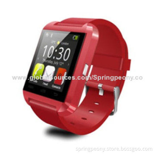 2014 New Bluetooth Product Fashionable Ion Sports Smart Watch U8 with 1.44-inch Display